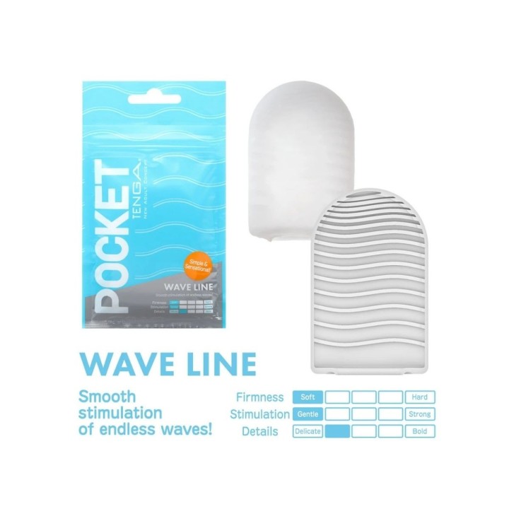 Sobre azul claro y texturas del Pocket Wave Line de Tenga