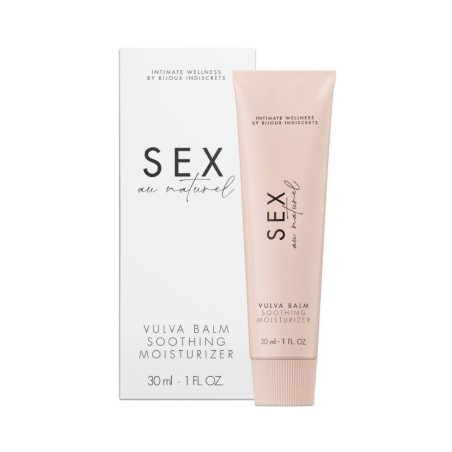 Packaging del Vulva Balm de Bijoux Indiscrets, bálsamo para calmar y cuidar la vulva en la perimenopausia y menopausia.