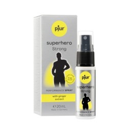 Envase y presentación del Spray Retardante Delay Superhero Strong de P´jur 20 ml