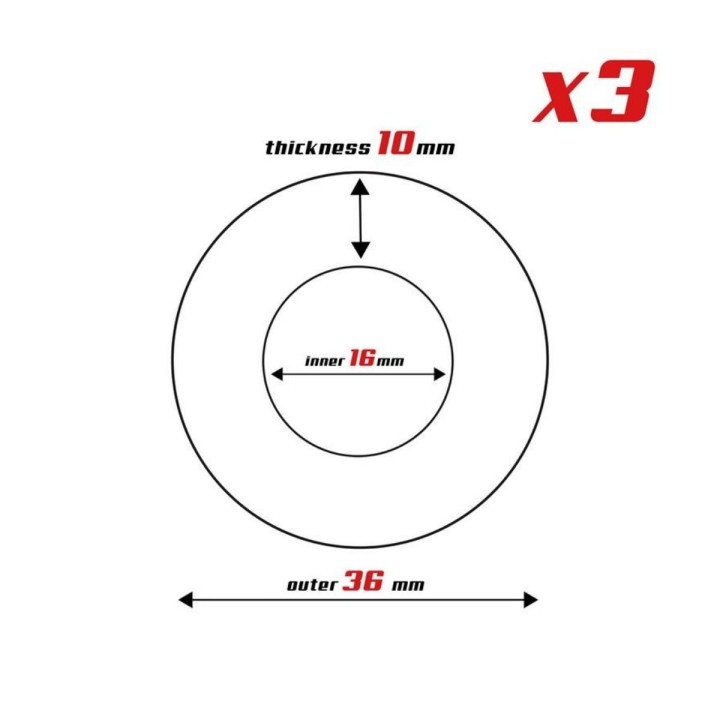 Medidas de los 3 anillos para el pene de Beast Ring