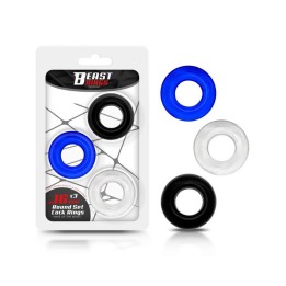 Blister packaging de los 3 anillos de colores de Beast Ring