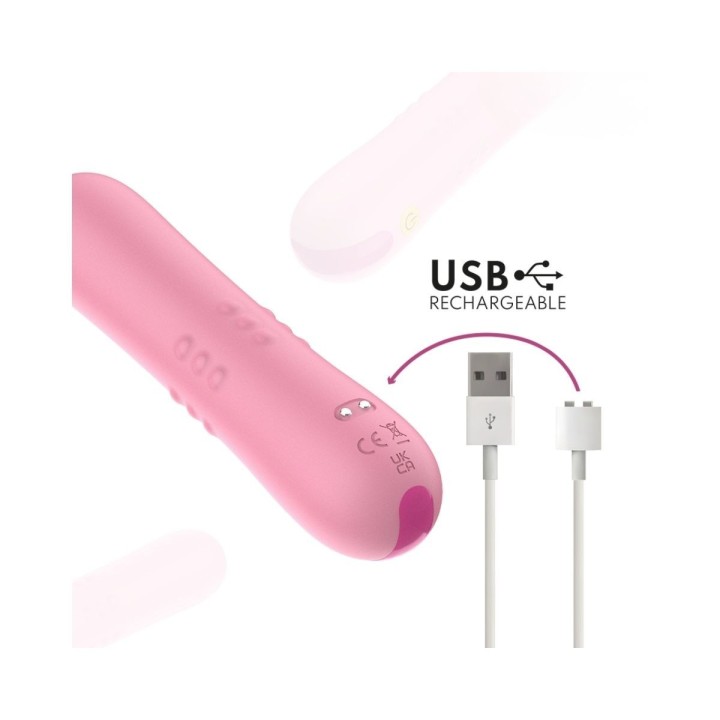 INTENSE— Bárbara vibrador con perlas giratorias — rosa