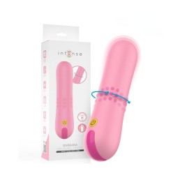 Vista de Bárbara con función giratoria y vibración y su embalaje.