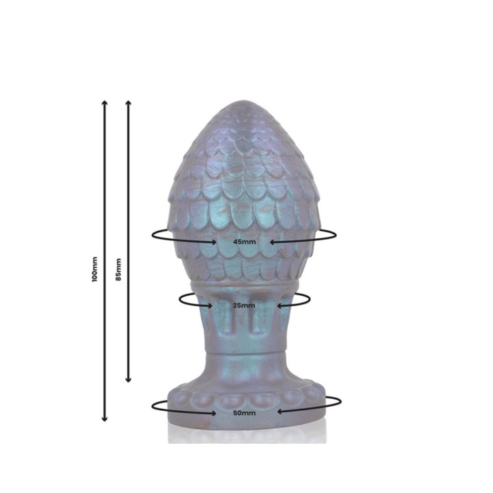 Medidas y díametro del plug Huevo Dragón talla S de Epic Cybesilicock