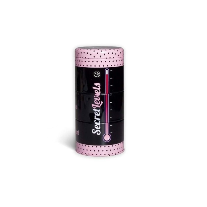 Juego Secret Levels con su presentación en una lata, desmontable en 3 niveles