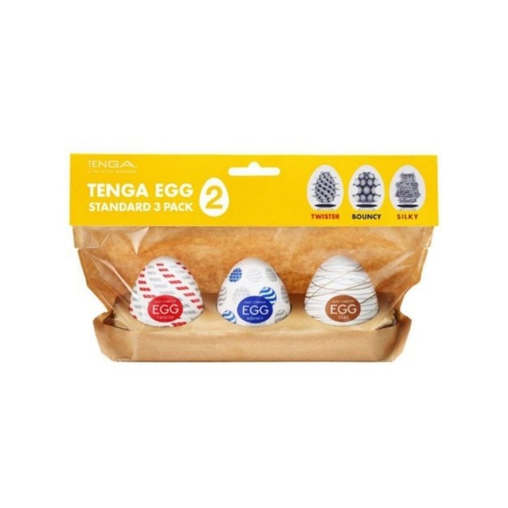 Packaging de los nuevos packs de huevos de Tenga, colección Standar