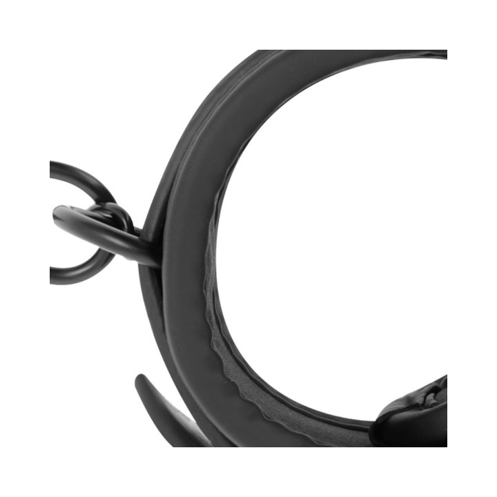 Cada una de las esposas van enganchadas con mosquetón individual.