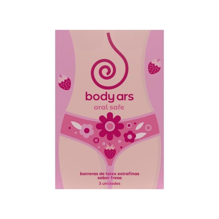 Frontal del packaging de las barreras orales de BodyArs