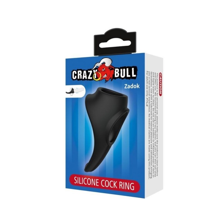 Packaging del Anillo Zadok de Crazy Bull en silicona elástica de color negro