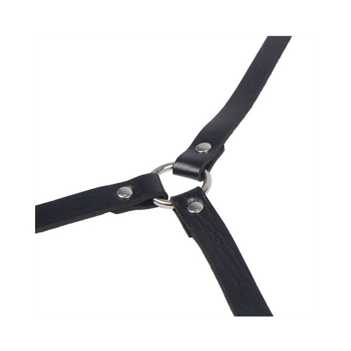 Ajuste del Arnés de cuero con motivos de acero para marcar la estética y el patrón del marcaje central