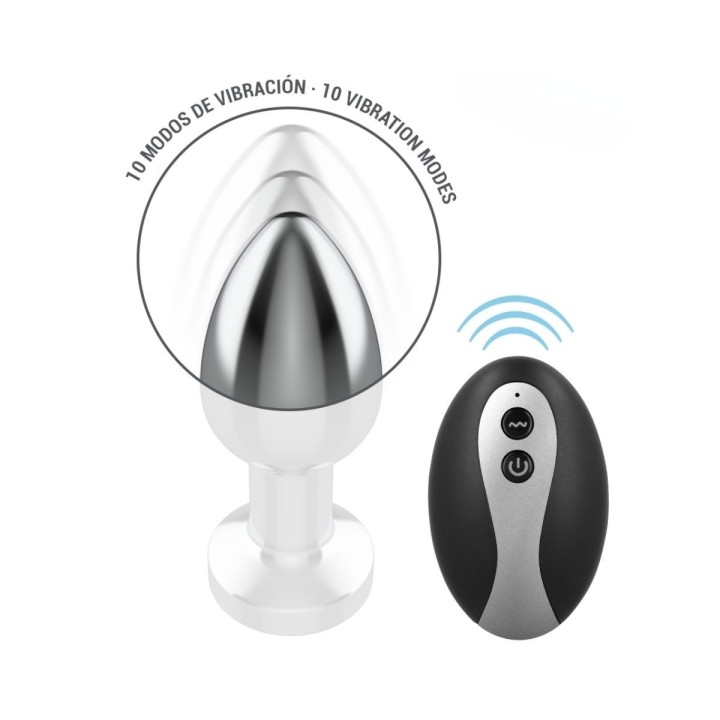 Efecto de la acción del Plug anal de Metal con Luz led y control remoto de Intense