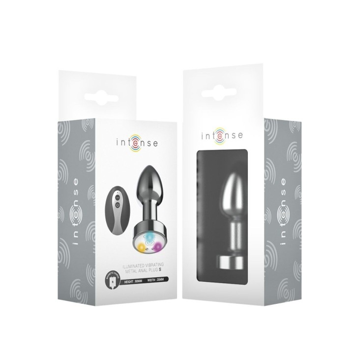 Packaging oficial de Intense para el Plug Led de metal talla S