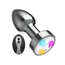 Plug vibrador de metal con Luz Led en su base y control remoto de Intense