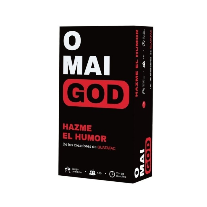 Packaging de Omaigod, 480 cartas para partirse el culo