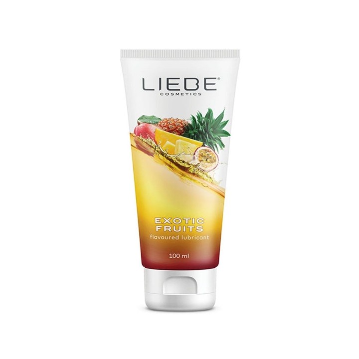 Liebe Lubricante sabor frutos exóticos 100 ml, una lubricación excelente para prácticas sexuales.
