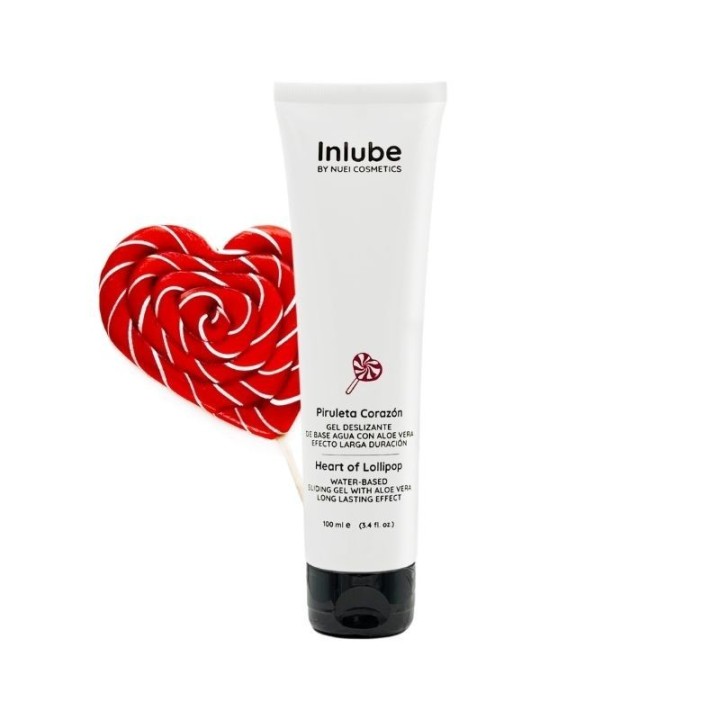 Nuei Cosmetic — Inlube Lubricante con sabor a Piruleta Corazón— 100 ml