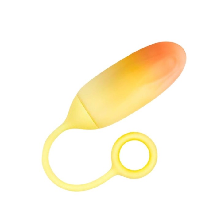 Detalle del Huevo Unibody de Intoyou con su especial color en Naranja y amarillo.