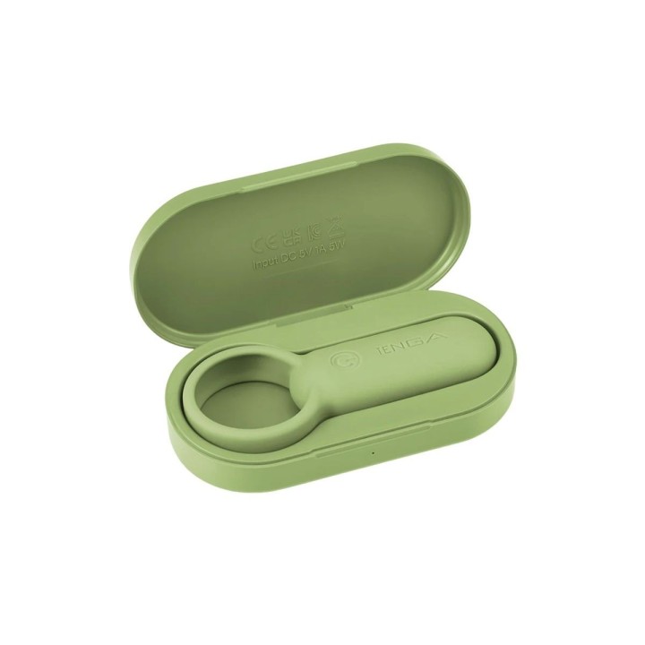 Presentación del Anillo PaiRing de Tenga, en su estuche protector y lugar de carga.