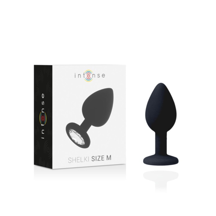 Presentación del packaging del Plug Shelki de Intense con su respectiva talla