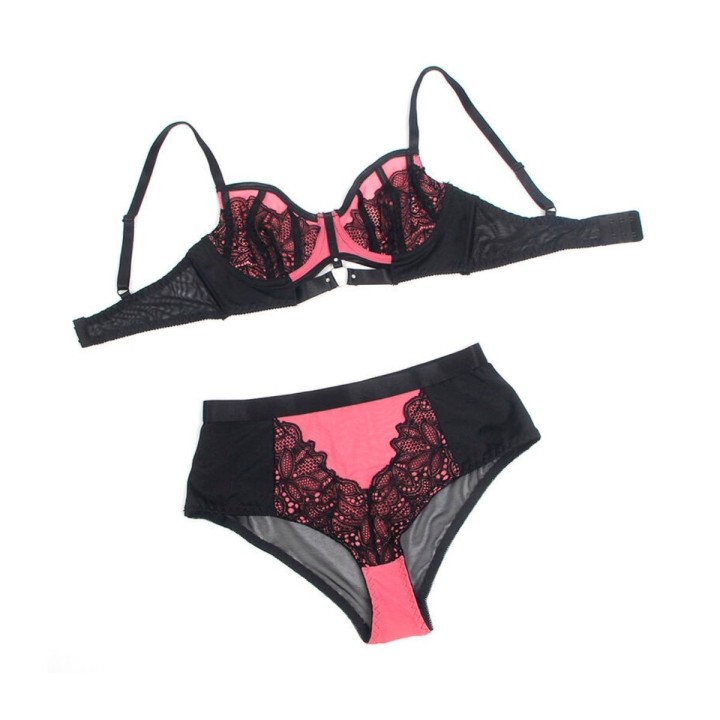 Largo del contorno de pecho de sujetador Push-up de Malla vrosa de Subblime
