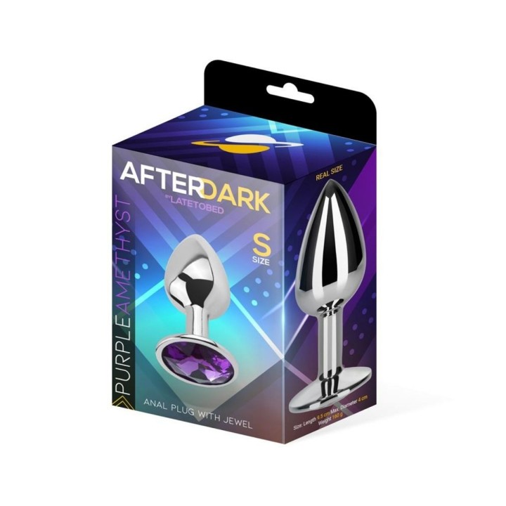 Packaging oficial del Plug Anal purple talla S de Afterdark