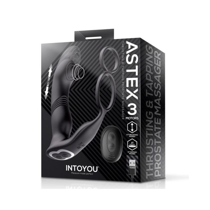 Intoyou — Astex Masajeador prostático con Thrusting y tapping con control remoto