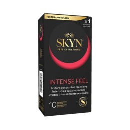 Packaging de los preservativos Intense Feel con textura Ondulada en caja de 10 unidades