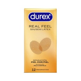 Packaging de los preservativos con 12 unidades de Durex Real Feel