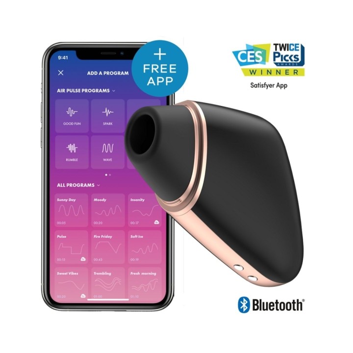 Conectividad con la App de Satisfyer, gratuita y con registro 100%  seguro