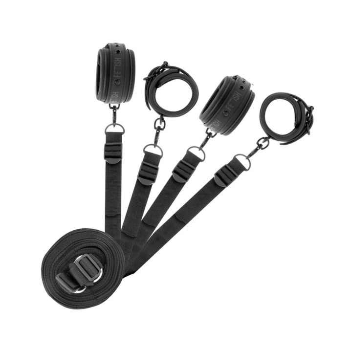 Set de esposas y ataduras para poner en la cama, debajo del colchón de Fetish Submissive