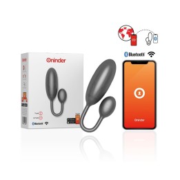 ONINDER - DENVER HUEVO VIBRADOR NEGRO 7 X 2.7 CM - APP GRATUITA