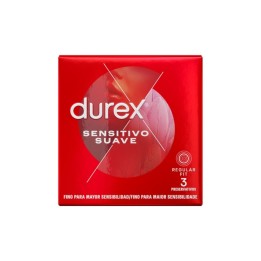 Packaging de los preservativos con 3 unidades de Durex Sensitivo Suave