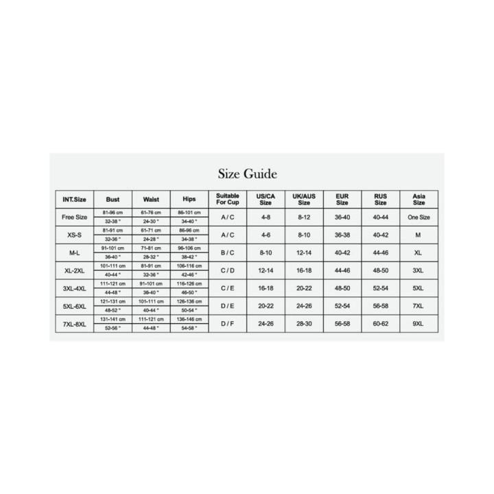 Lista de tallas de Adalet para que puedas decidir cuál es la tuya y hacerte con esta maravillas de Lencería