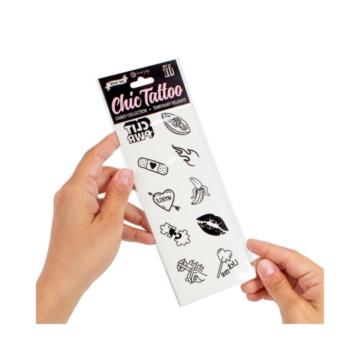SET de 10 TATTOOS TEMPORALES - CANDY COLLECTION