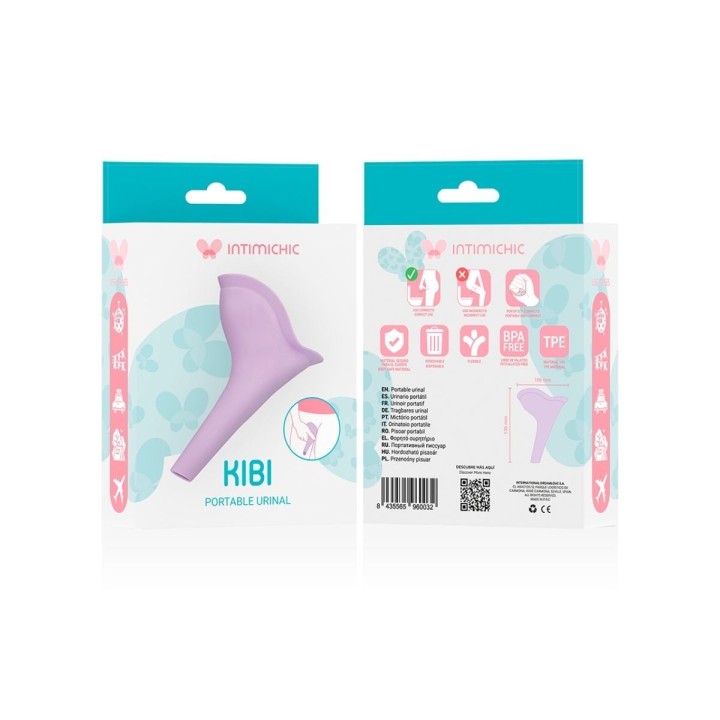 Packaging oficial del urinario Kibi de Intimichic.