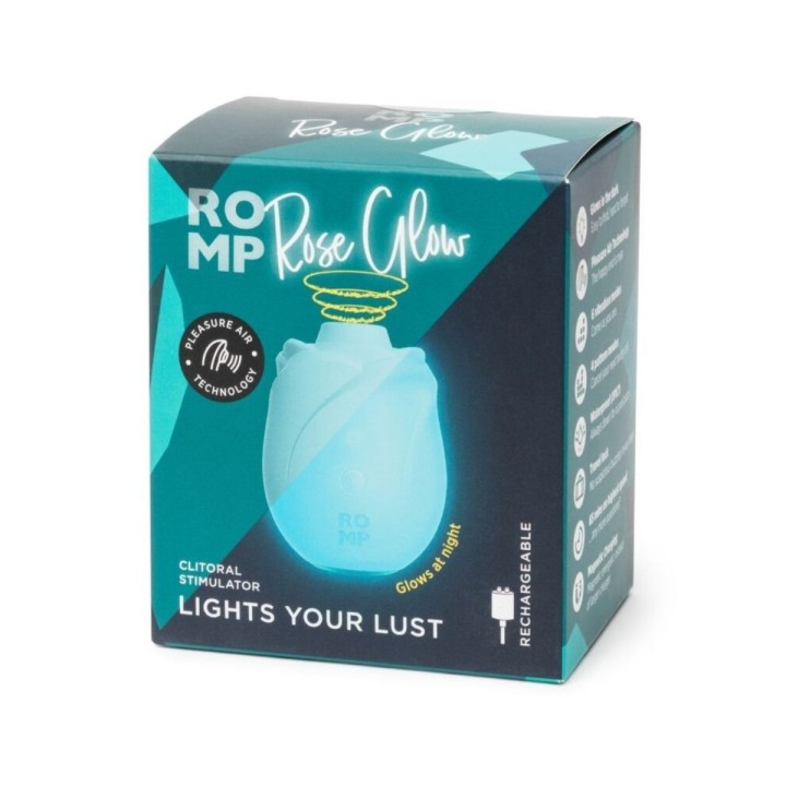 Packaging oficial de Romp con La Rose Glow.