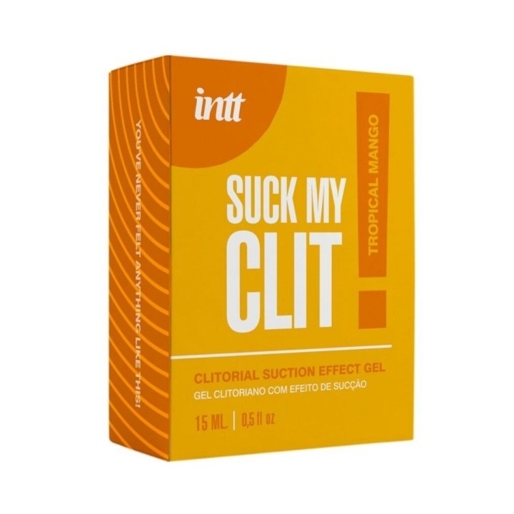 Packaging de Suck My Clit de Intt con sabor a mango tropical