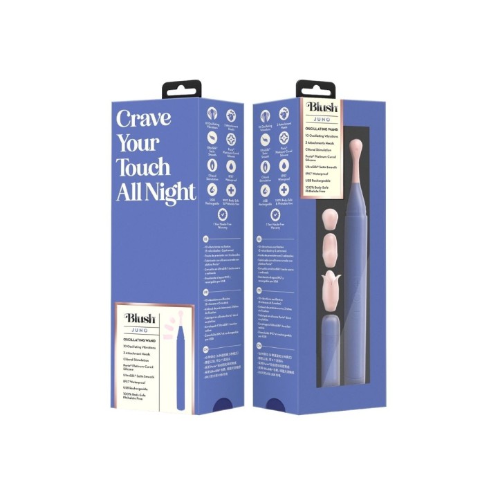 Packaging de Blush, empaque y fortaleza, resistencia para una varita con tanta precisión como Juno