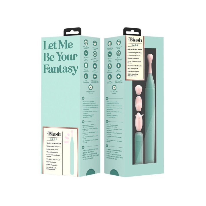 Packaging de Blush, empaque y fortaleza, resistencia para una varita con tanta precisión como Sage