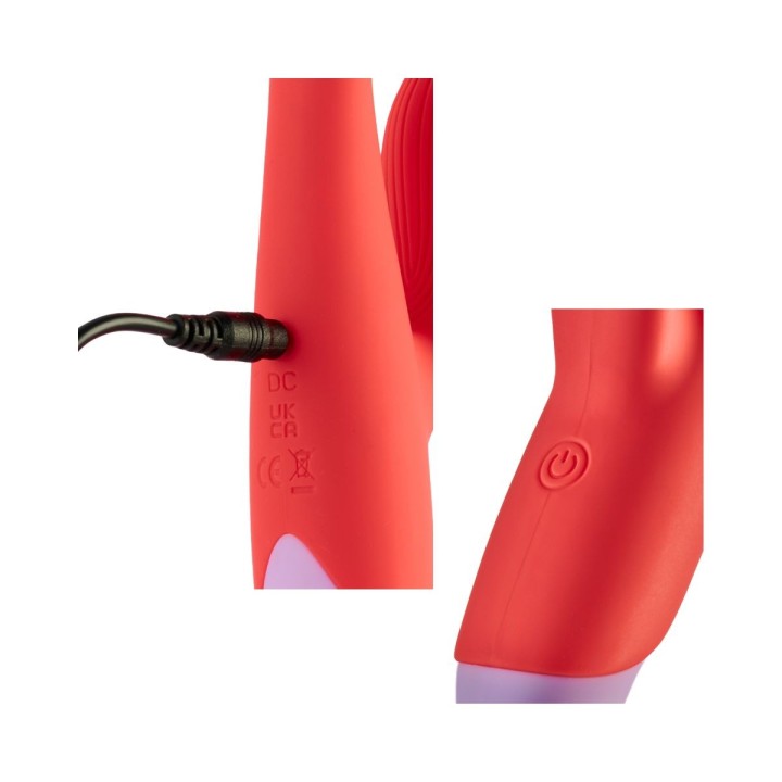 Double Beat es recargable por USB y clavija, su botó de On/Off es fácil de ejecutar.