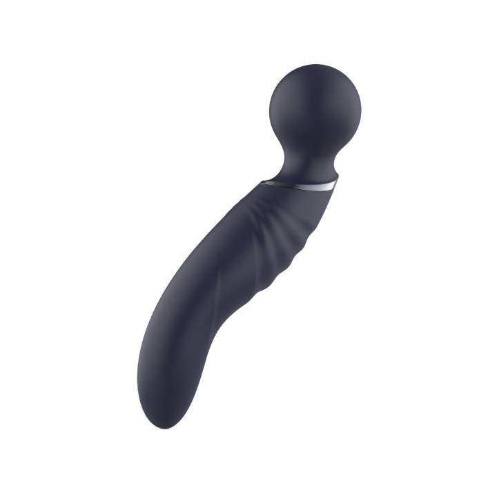Glam Dual Wand Vibe de Dream Toys un masajeador con dos extremos utilizables, masajeador y vaginal.
