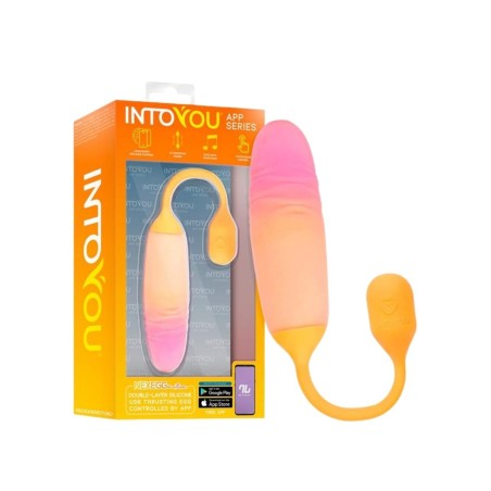 Packaging y huevo Nexegg naranja y rosa, con thrusting y conectividad con la App ActiveJoy de Intoyou.