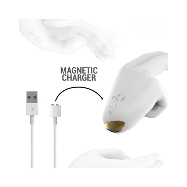 Jimmy es recargable por USB y magnético para estar siempre listo.