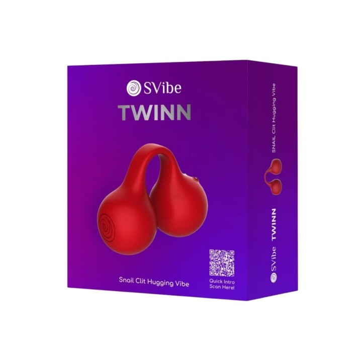 Packaging de Snail Vibe para Twinn el estimulador  con forma de cerezas.