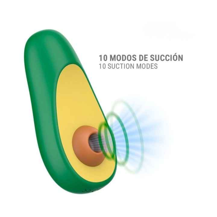 10 modos de succión desde suaves a intensas de Waki, el succionador con forma de aguacate de Intense.
