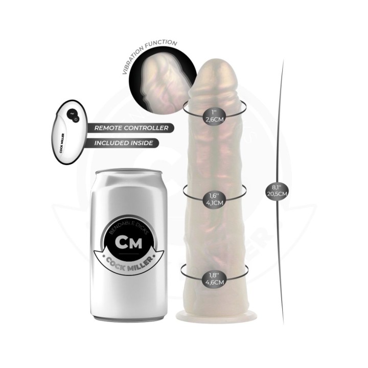 Medidas del Dildo Cock Miller de 20,5 cm