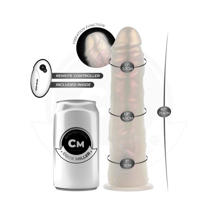 Medidas del Dildo Cock Miller de 21,5 cm
