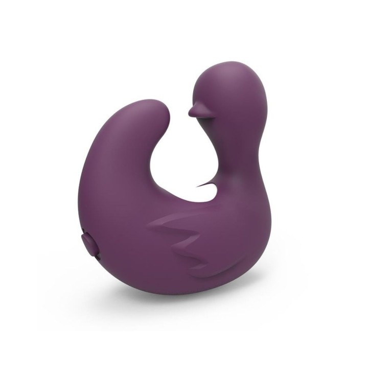 Vista perfil de Swamson, de Latetobed, un estimulador con forma de patito morado