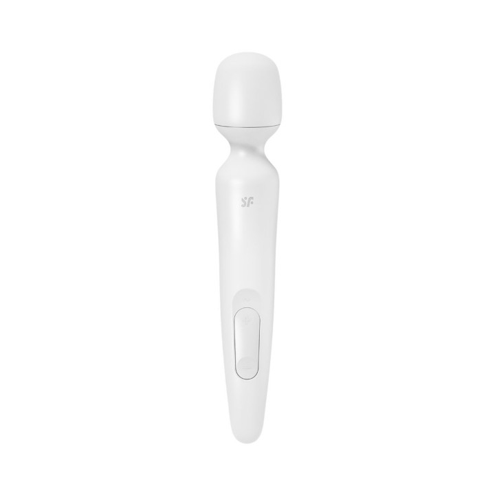 Frontal del Masajeador Wand Erland de Satisfyer con controles intuitivos.
