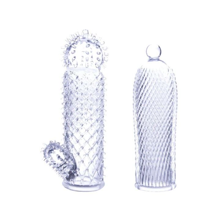 Juego de dos fundas transparentes con texturas de Dream Toys